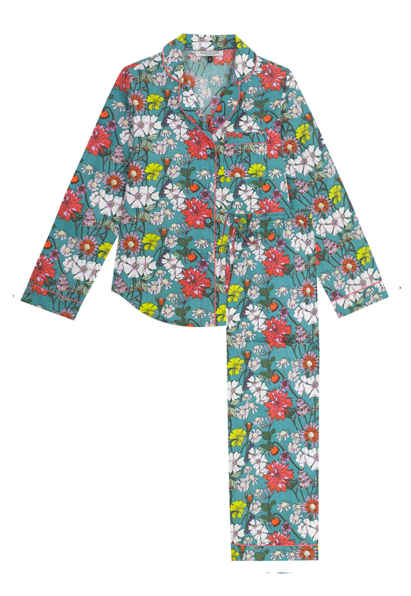 Womens Cotton Traditional Pyjamas Vintage Floral – THEIR NIBS