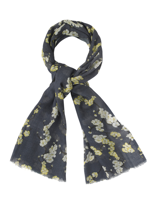 Ladies Wool Silk Scarf Hawthorn Collection