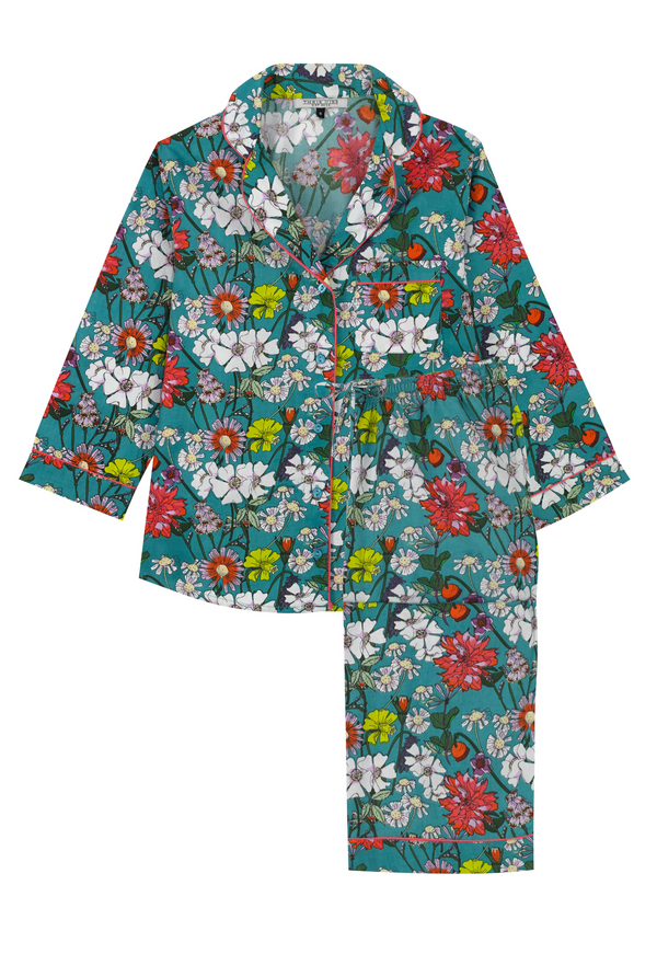 Womens Cotton Capri Pyjamas Vintage Floral 23 – THEIR NIBS